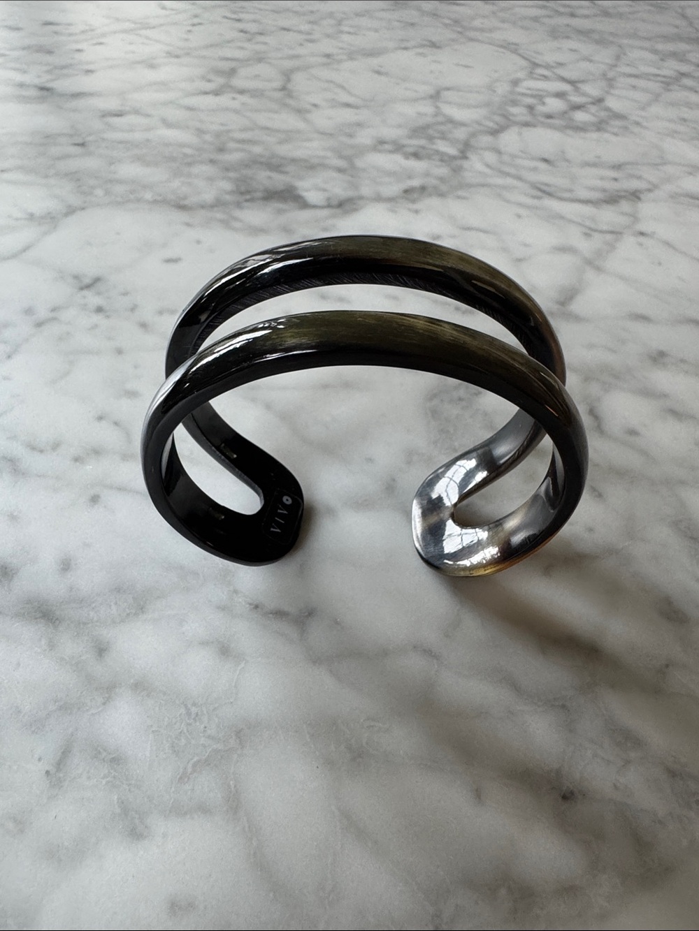 Vivo dark tortoise cuff bracelet